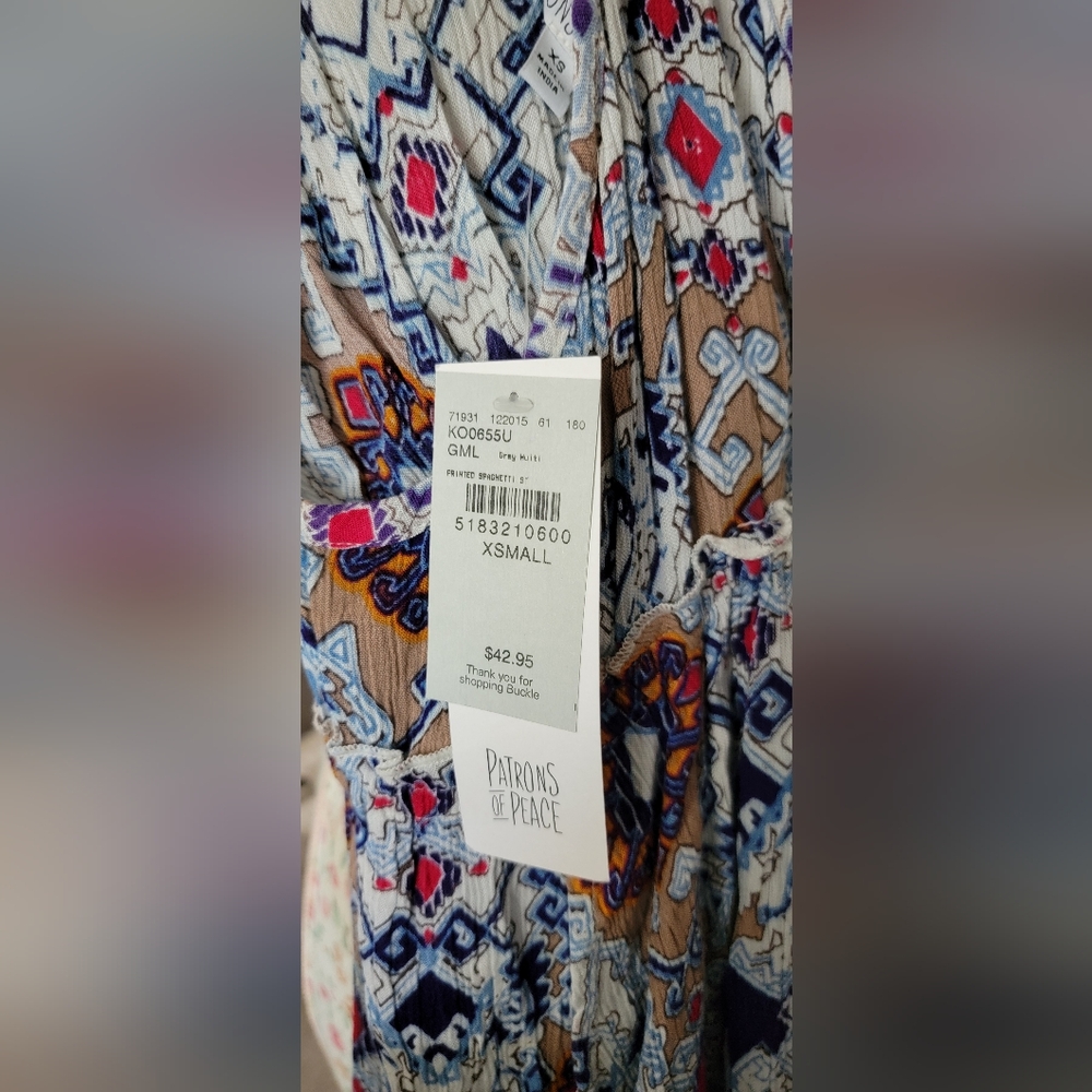 NWT Patrons of Peace Multicolor Boho Blouse Size XS - Picture 4 of 7